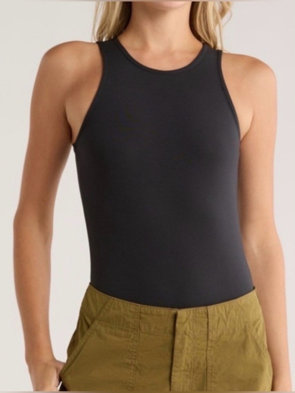 NEW rag & bone JACKIE Black Sleeveless High-Neck Bodysuit SZ MED NEW WITH TAGS